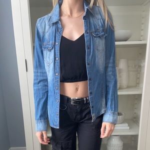 Guess jean button up, women’s size M